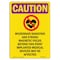 Signmission OSHA CAUTION RADIATION, Microwave Radiation W/ Symbol, 10in X 7in Rigid Plastic, OS-CR-P-710-V-10244 OS-CR-P-710-V-10244 - alternate 1